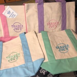 Trader Joe's Canvas Tote Bags Set